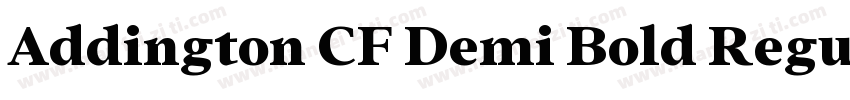 Addington CF Demi Bold Regular字体转换